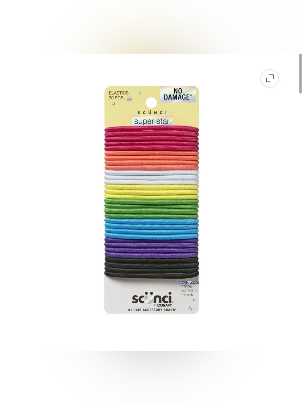 Scunci Super Star Elastic Hair Ties - Multi Color Pack